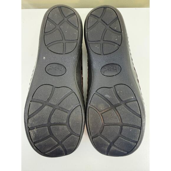 BOC Born Concept Brown Embossed Leather Clog Shoes Size 7.5M Slip-On Comfort - Picture 5 of 6